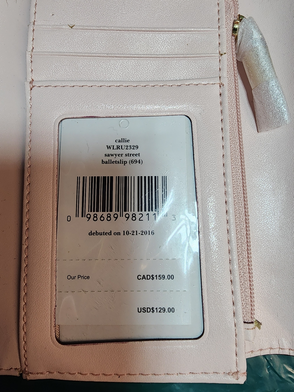 kate spade Light Pink Bow Continental Wallet NWT But Is Cracking - Picture 8 of 8